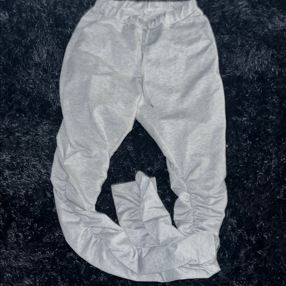 Gray Jogger Stacked Pants